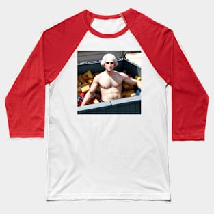 Shirtless Washington In A Dumpster Baseball T-Shirt